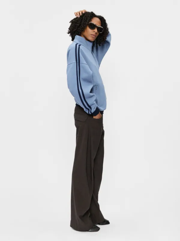 Fleecy Track Zip Up French Blue made by 6397