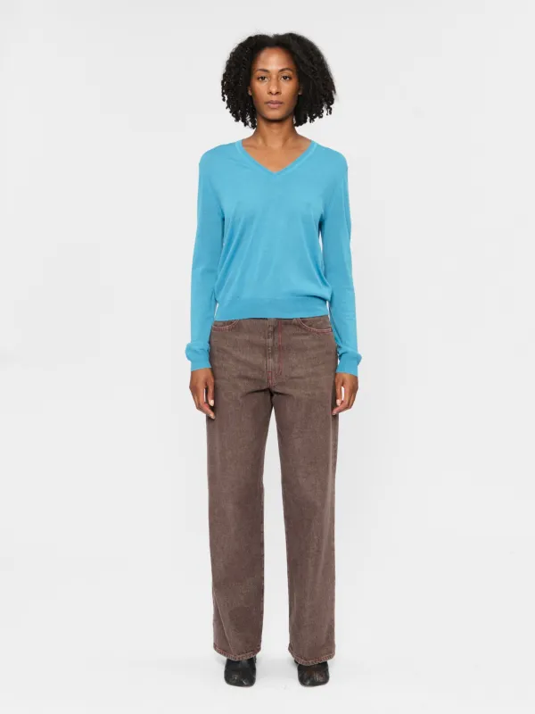 Perfect V-Neck Turquoise made by 6397