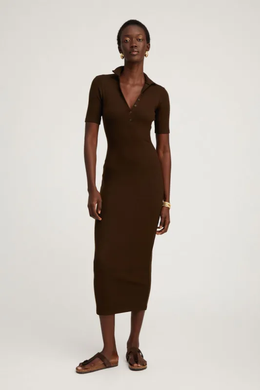 Americano Rib Polo Maxi Dress sold by SPRWMN