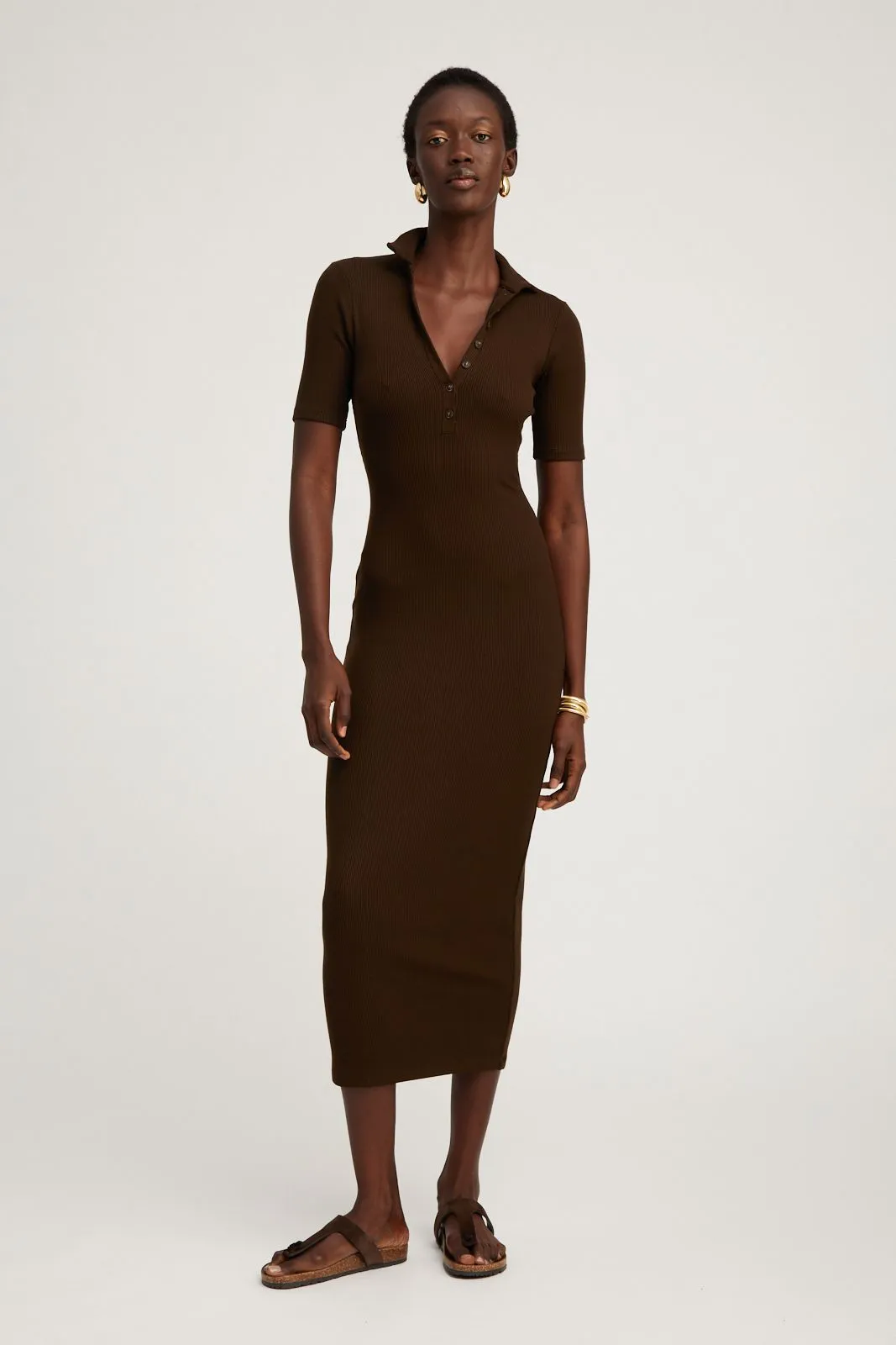 Americano Rib Polo Maxi Dress sold by SPRWMN