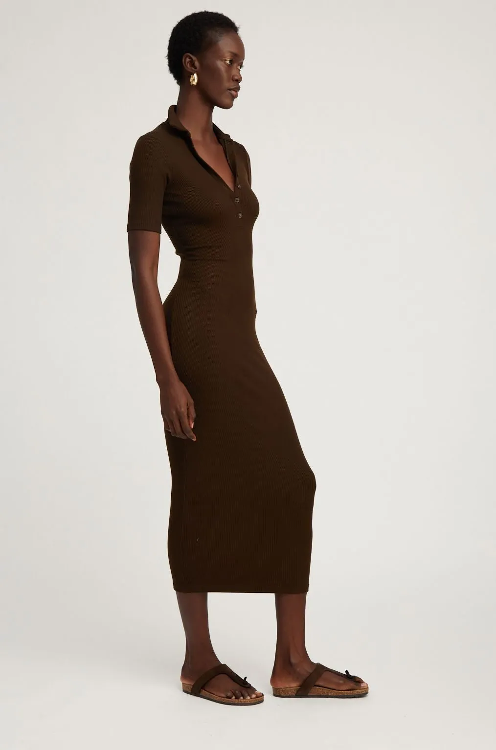 Americano Rib Polo Maxi Dress sold by SPRWMN product image thumbnail 4