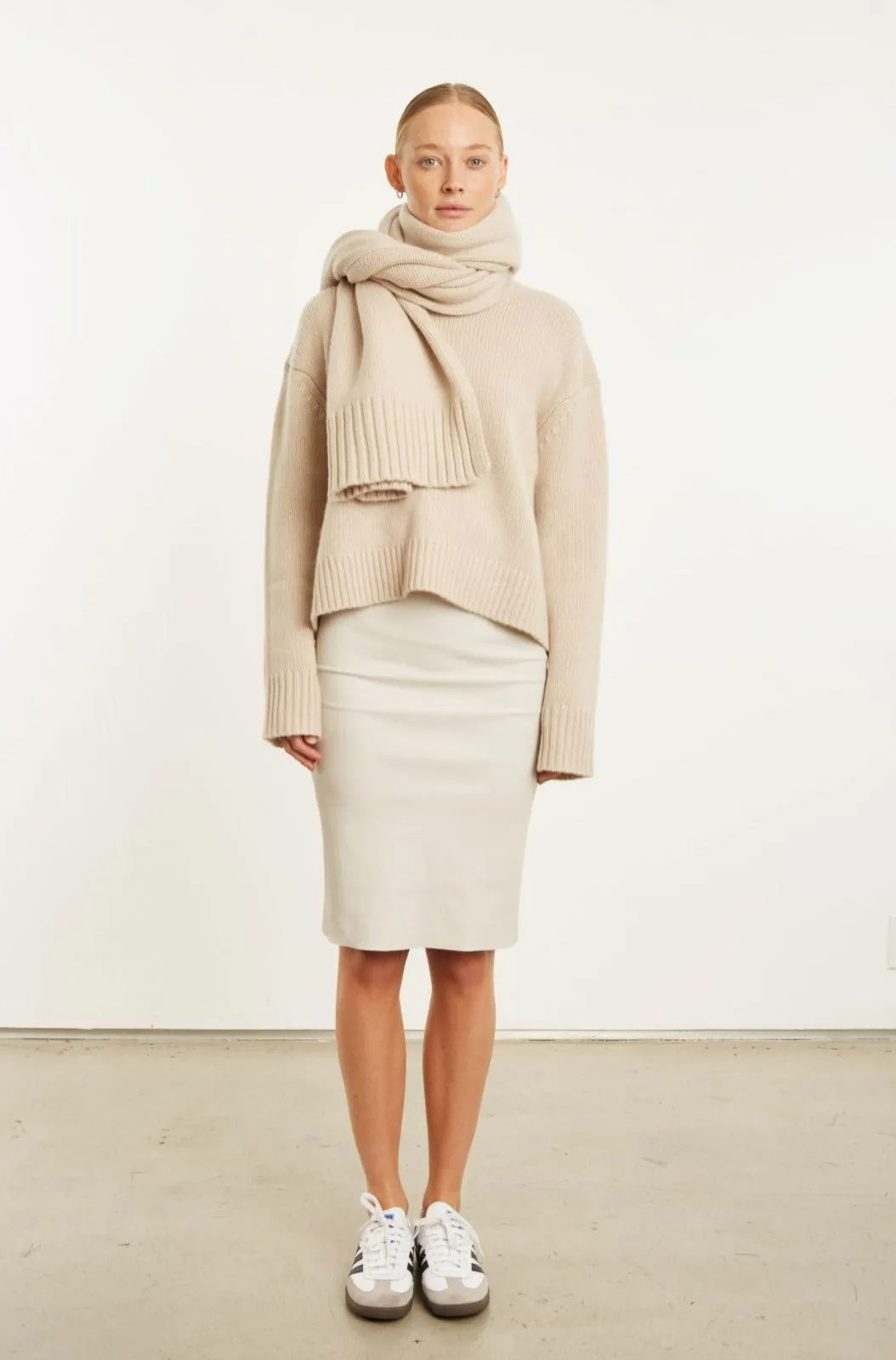 Oat Cashmere Wrap Scarf sold by SPRWMN product image thumbnail 4