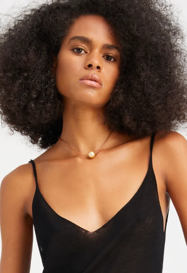 Gold Signature Pearl Choker sold by SPRWMN