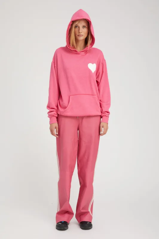 Hot Pink Heart Hoodie sold by SPRWMN