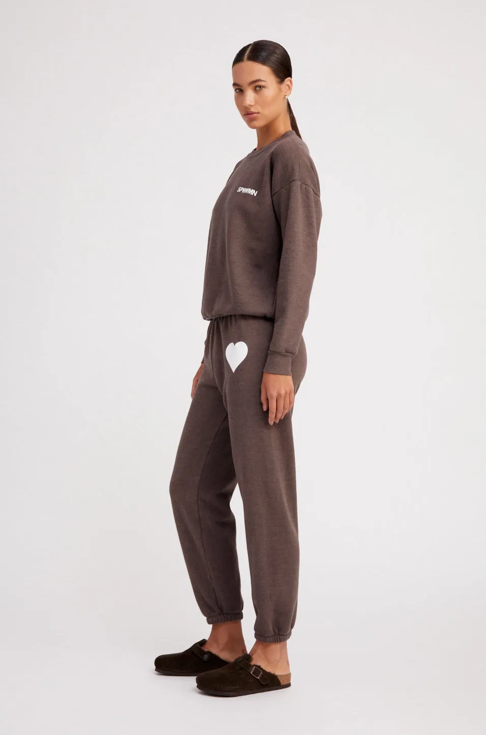 Heather Brown Logo Sweatshirt sold by SPRWMN product image thumbnail 4