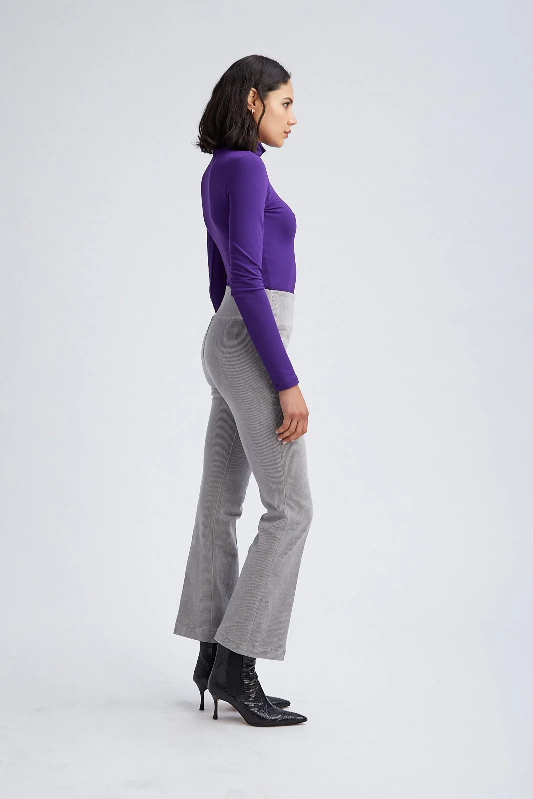 Grey Corduroy Ankle Flare Pants sold by SPRWMN product image thumbnail 4