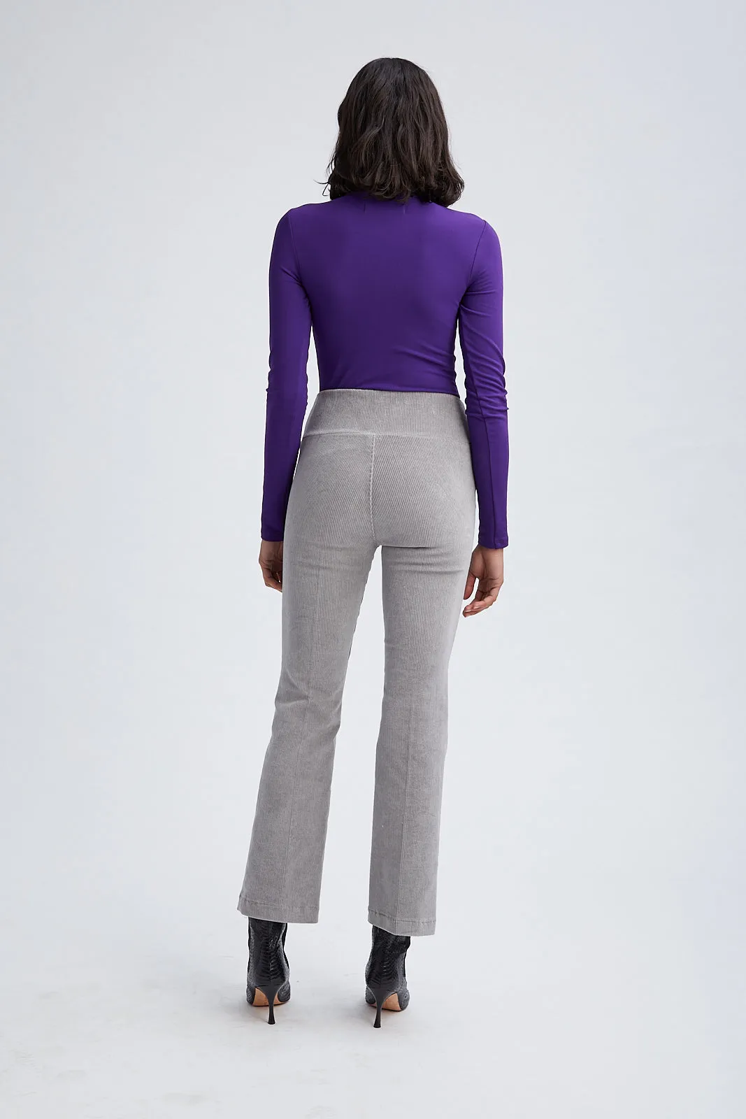 Grey Corduroy Ankle Flare Pants sold by SPRWMN product image thumbnail 5