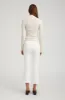 White Corduroy Crop Flare Pants sold by SPRWMN