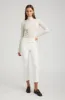 White Corduroy Crop Flare Pants sold by SPRWMN
