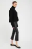 Black Leather 5 Pocket Crop Flare Pants sold by SPRWMN