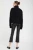 Black Leather 5 Pocket Crop Flare Pants sold by SPRWMN