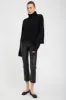 Black Leather 5 Pocket Crop Flare Pants sold by SPRWMN