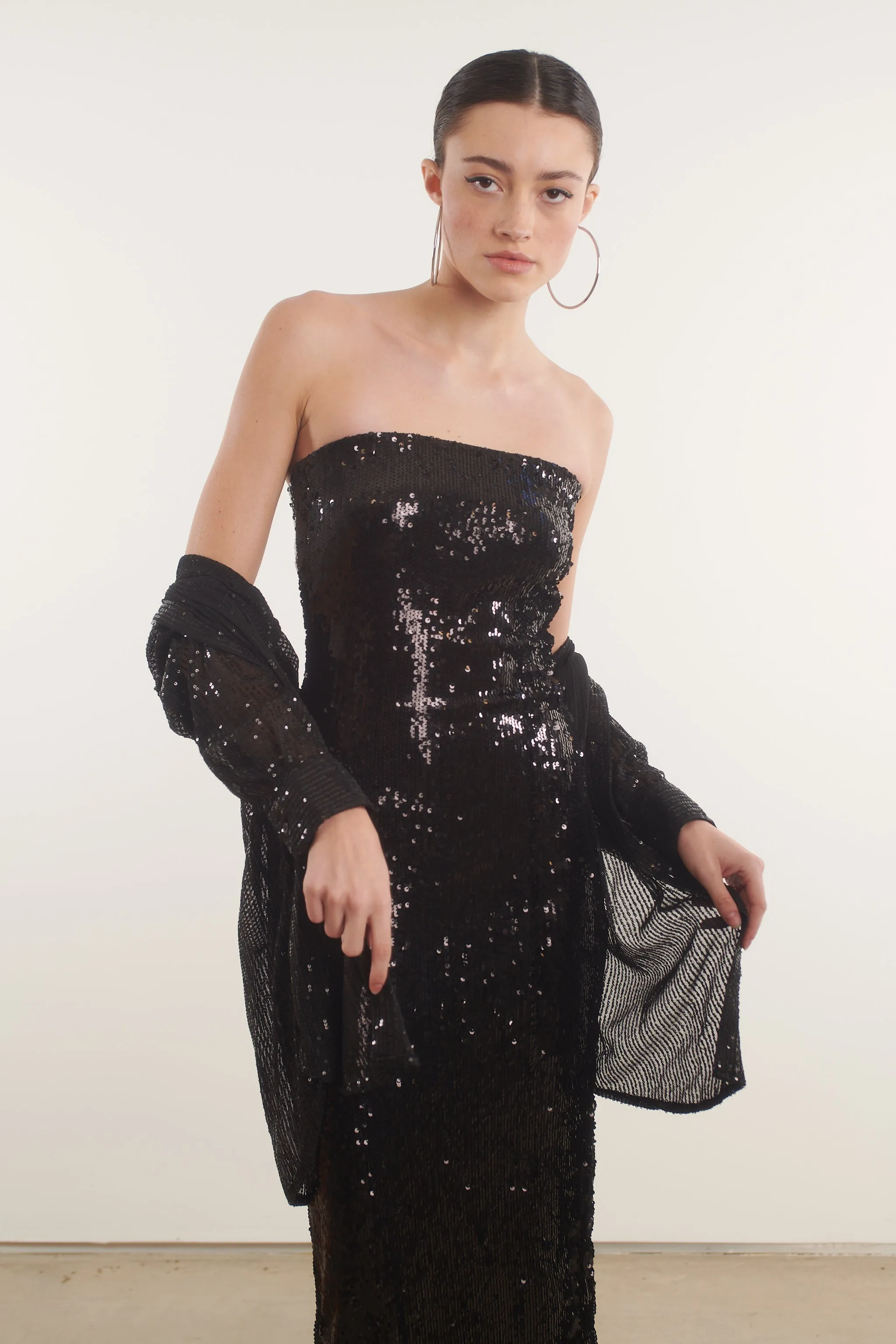 Black Sequin Tube Dress sold by SPRWMN product image thumbnail 3