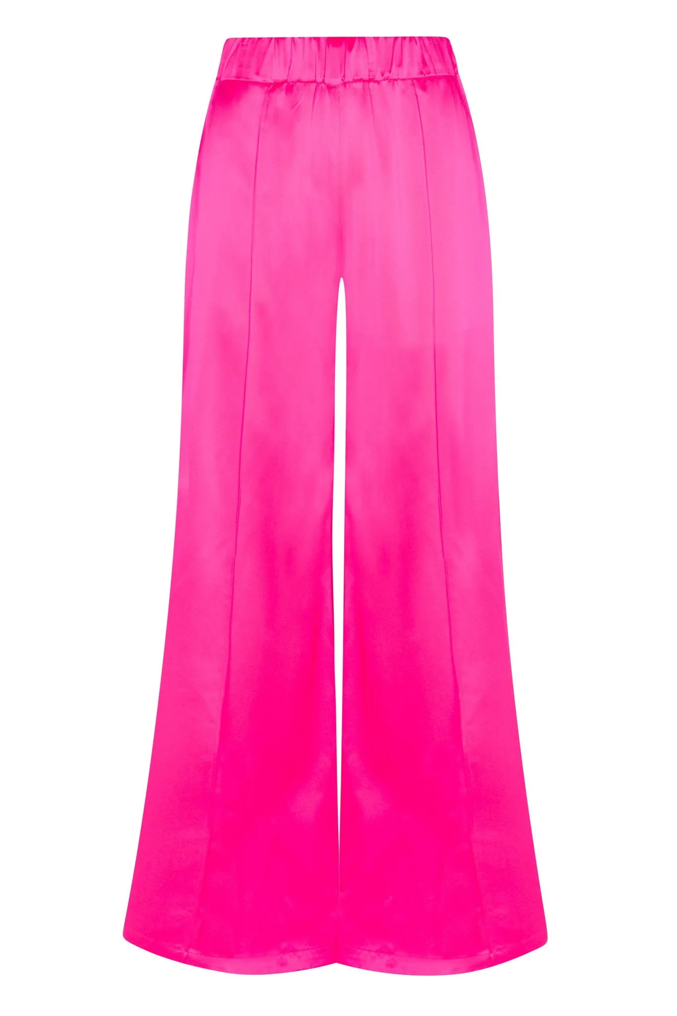 Fuchsia Silk Wide Leg Pintuck Pants sold by SPRWMN product image thumbnail 2