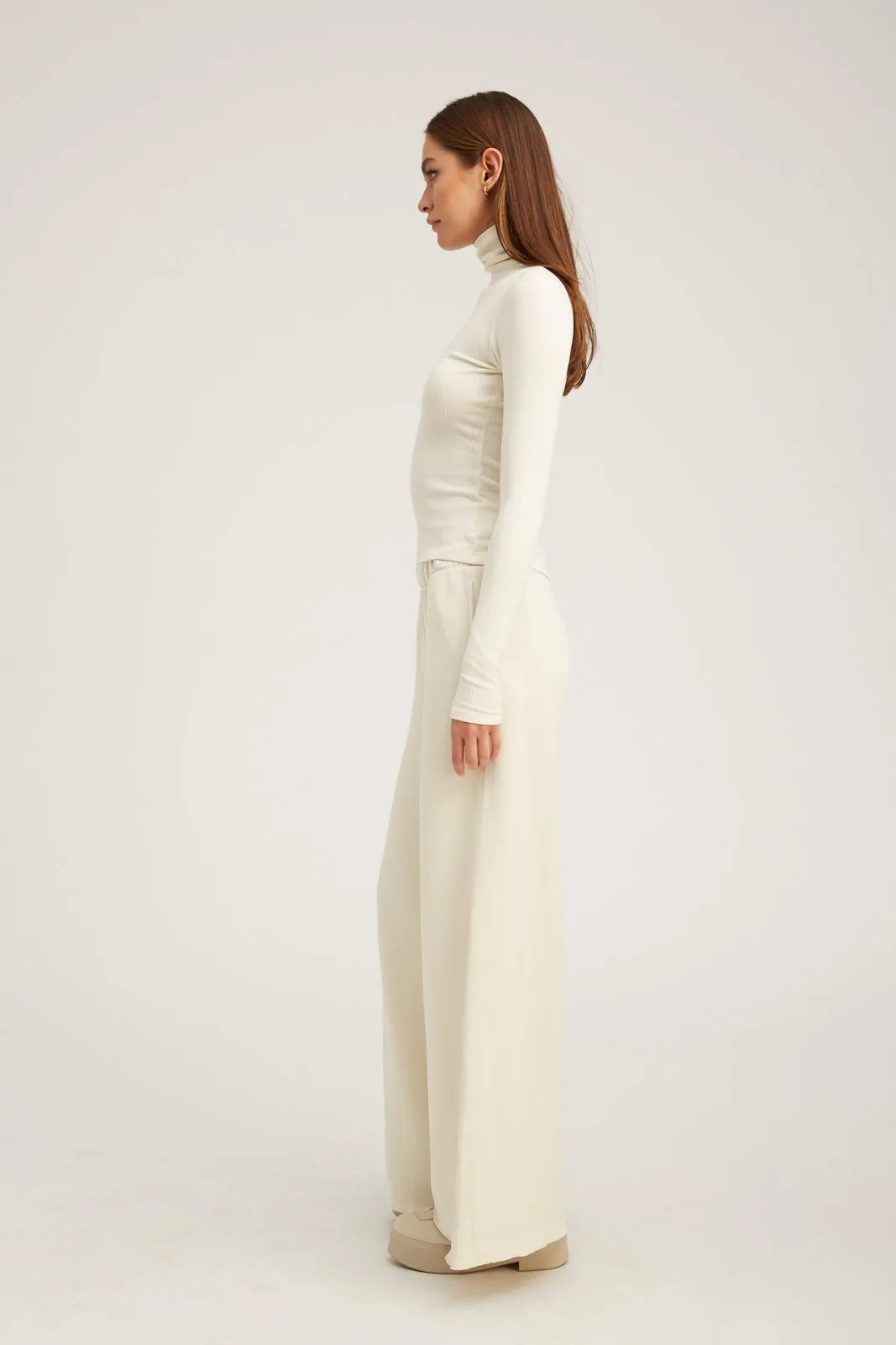 Vintage White Knit Wide Leg Pants sold by SPRWMN product image thumbnail 3