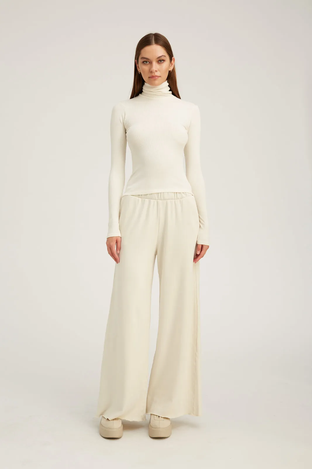 Vintage White Knit Wide Leg Pants sold by SPRWMN