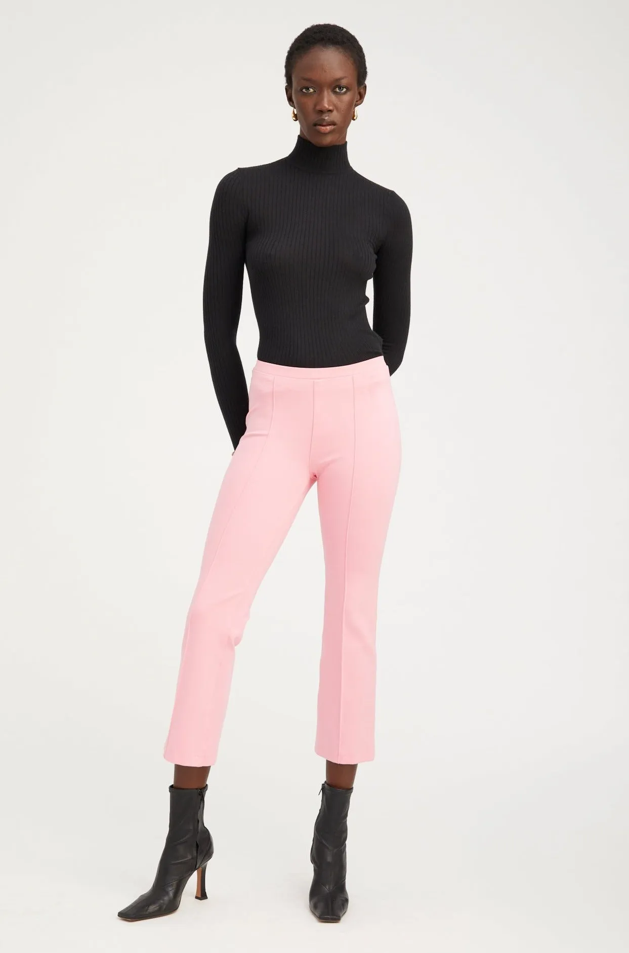 Rose Ankle Flare Pants with Pintucks sold by SPRWMN