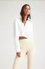 White Cropped Button Down sold by SPRWMN