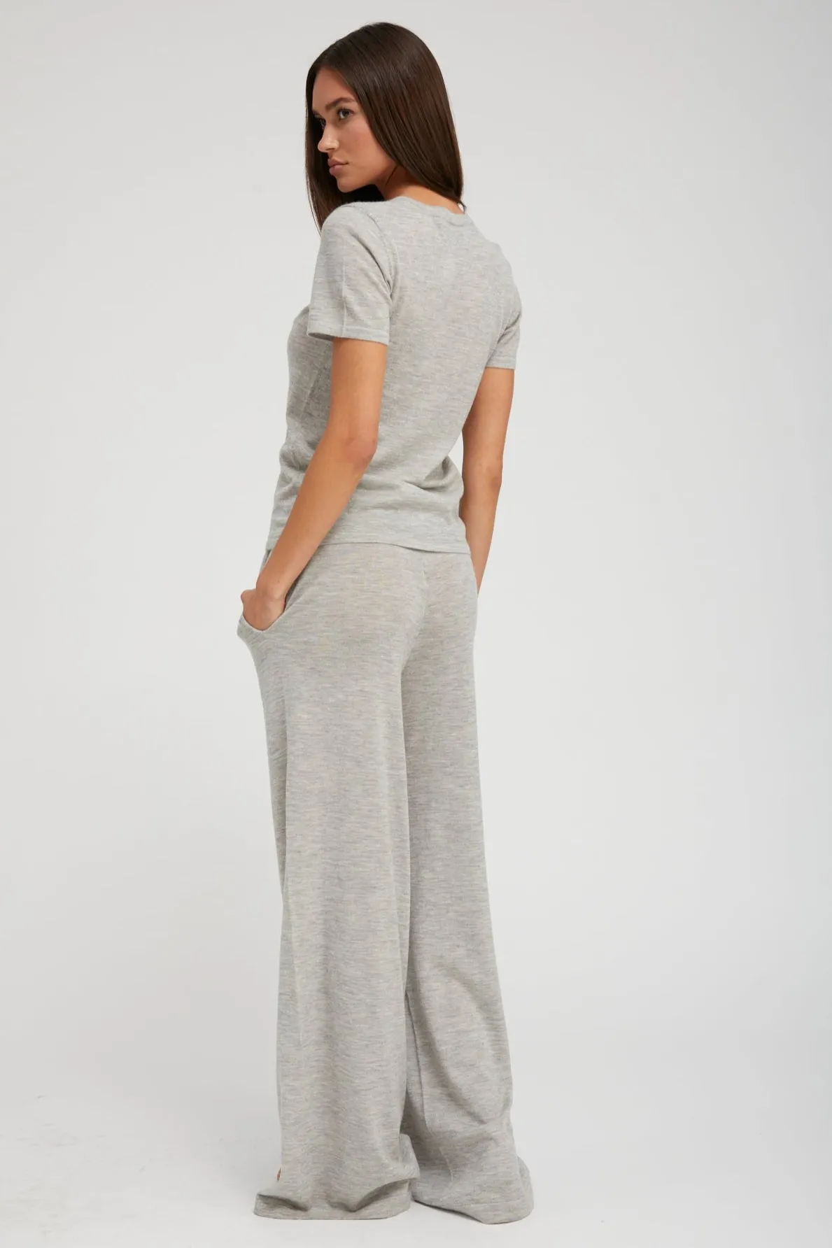 Oxford Ultra Fine Cashmere Wide Leg Pants sold by SPRWMN product image thumbnail 5