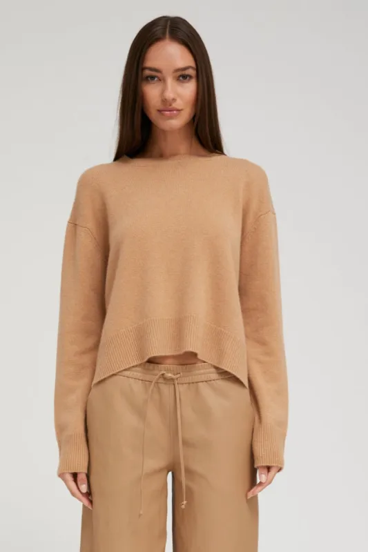Praline Cashmere Boxy Sweater sold by SPRWMN