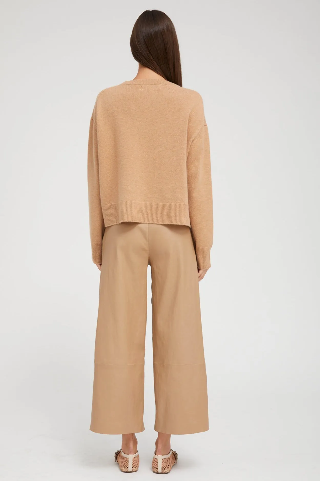 Desert Leather Cropped Baggy Pants sold by SPRWMN product image thumbnail 4