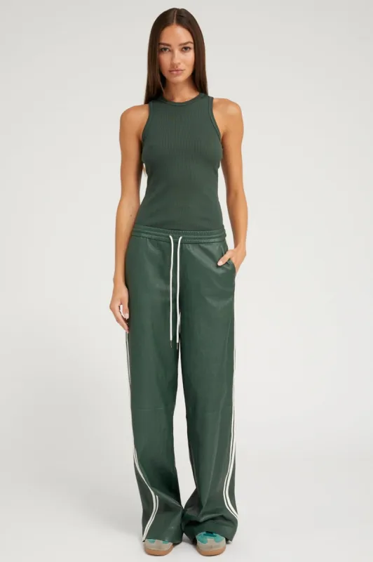 Ivy Leather Baggy Athletic Pants sold by SPRWMN