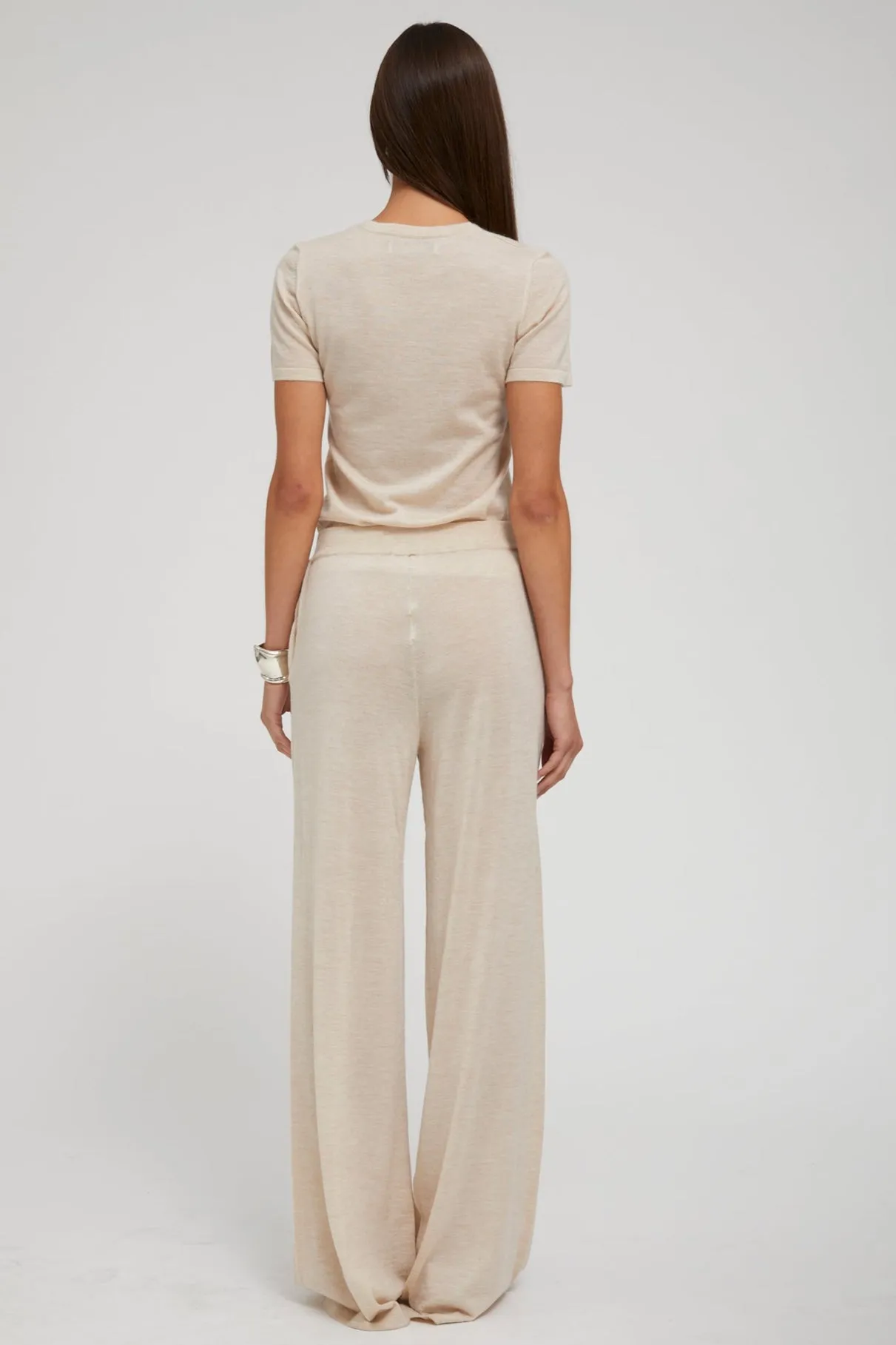 Latte Ultra Fine Cashmere Tee sold by SPRWMN product image thumbnail 4