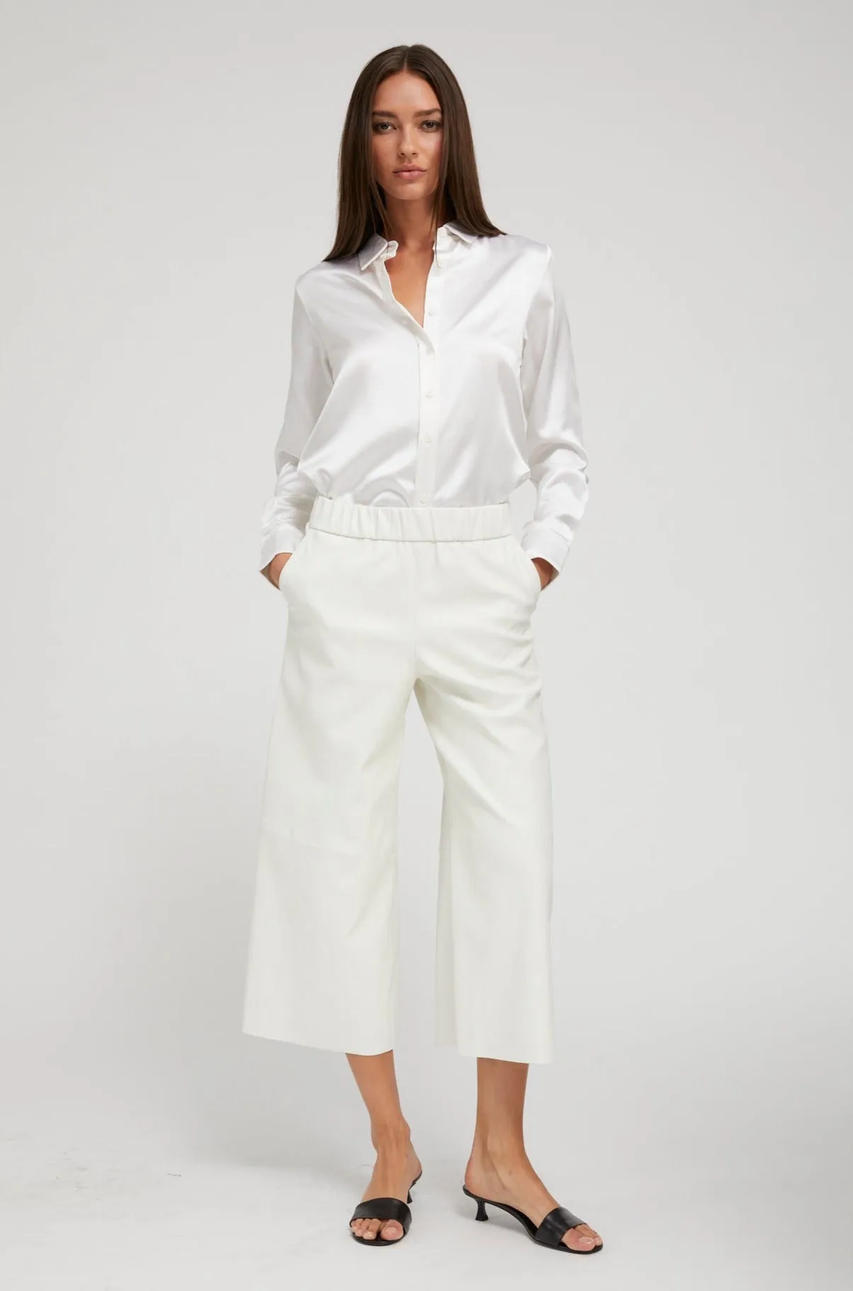 White Leather Culotte sold by SPRWMN product image thumbnail 3