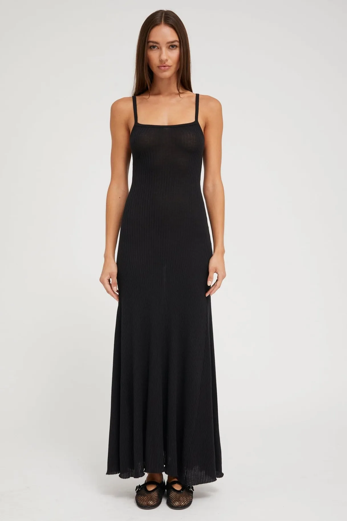 Black Cashmere Rib Maxi Dress sold by SPRWMN product image thumbnail 2