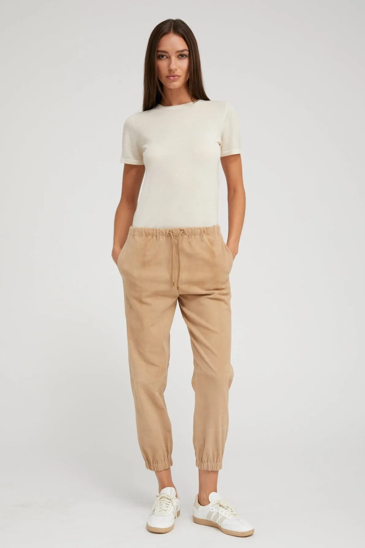 Sand Suede Sweatpants sold by SPRWMN