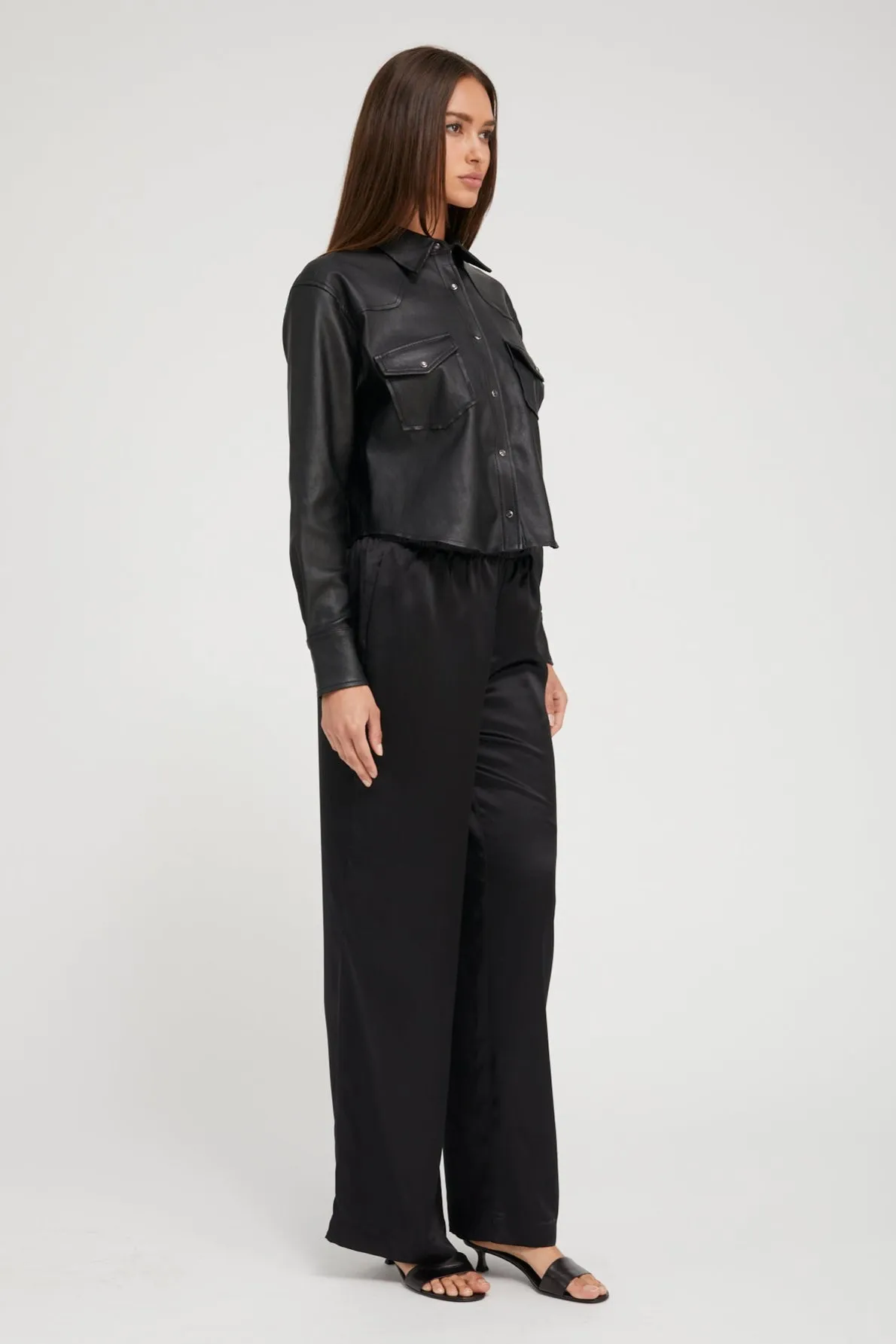 Black Silk Kauai Pants sold by SPRWMN product image thumbnail 2