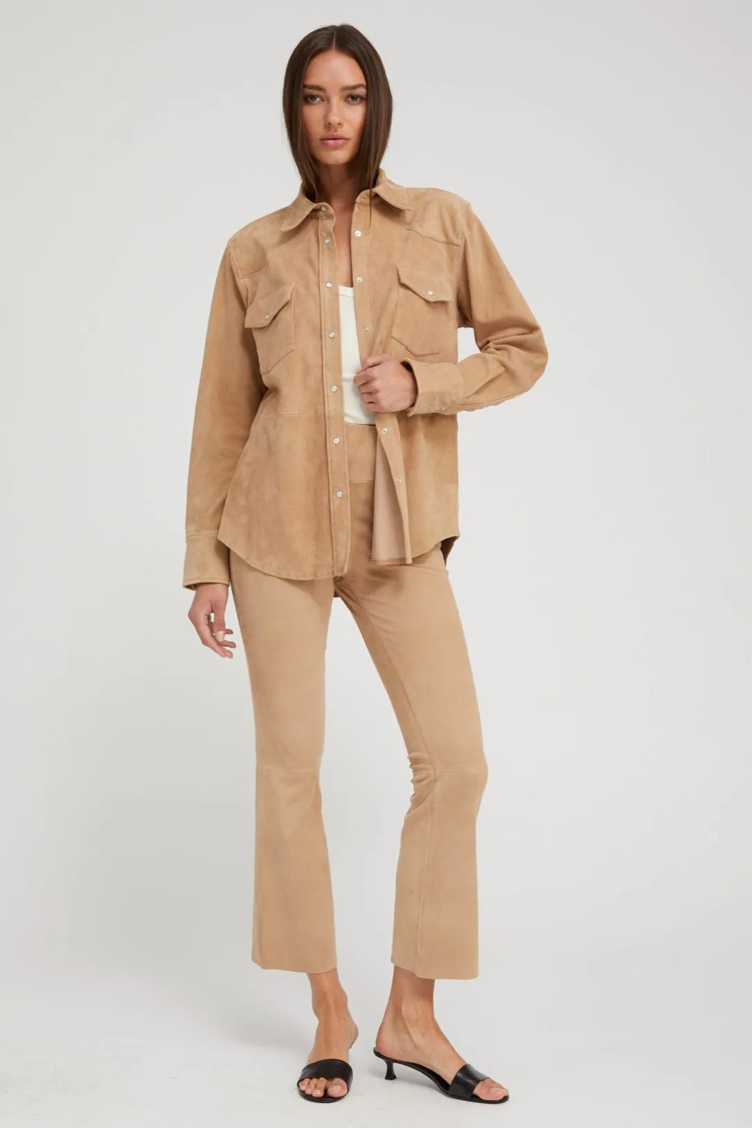 Sand Suede Western Button Down sold by SPRWMN product image thumbnail 2