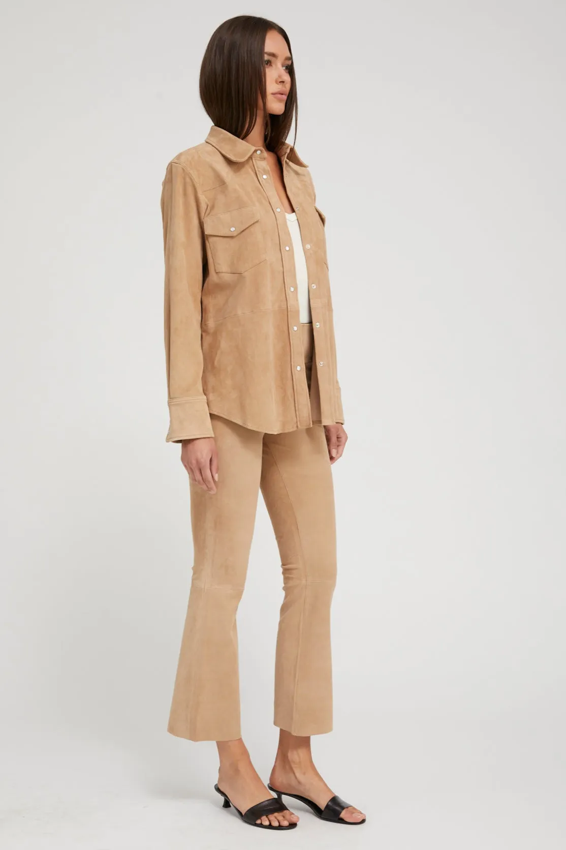 Sand Suede Western Button Down sold by SPRWMN product image thumbnail 3