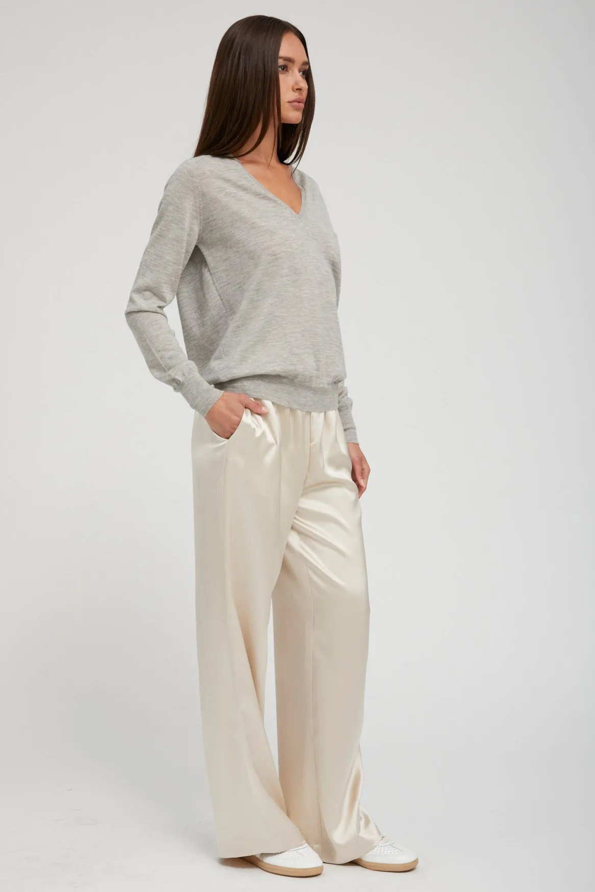 Champagne Silk Kauai Pants sold by SPRWMN product image thumbnail 3