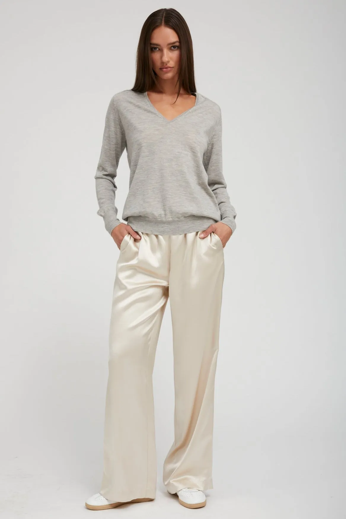 Champagne Silk Kauai Pants sold by SPRWMN