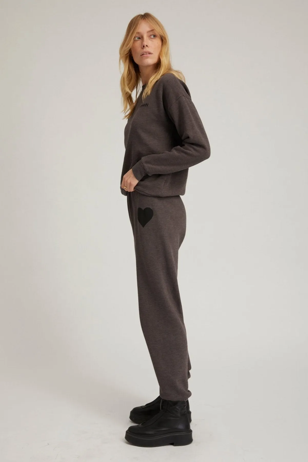 Charcoal Heart Sweatpants sold by SPRWMN product image thumbnail 3