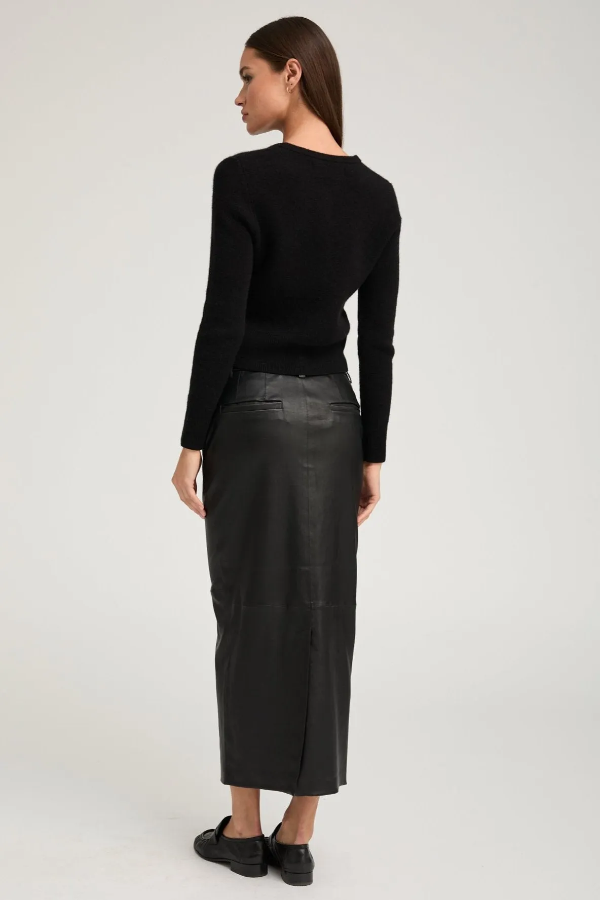 Black Leather Trouser Skirt sold by SPRWMN product image thumbnail 5