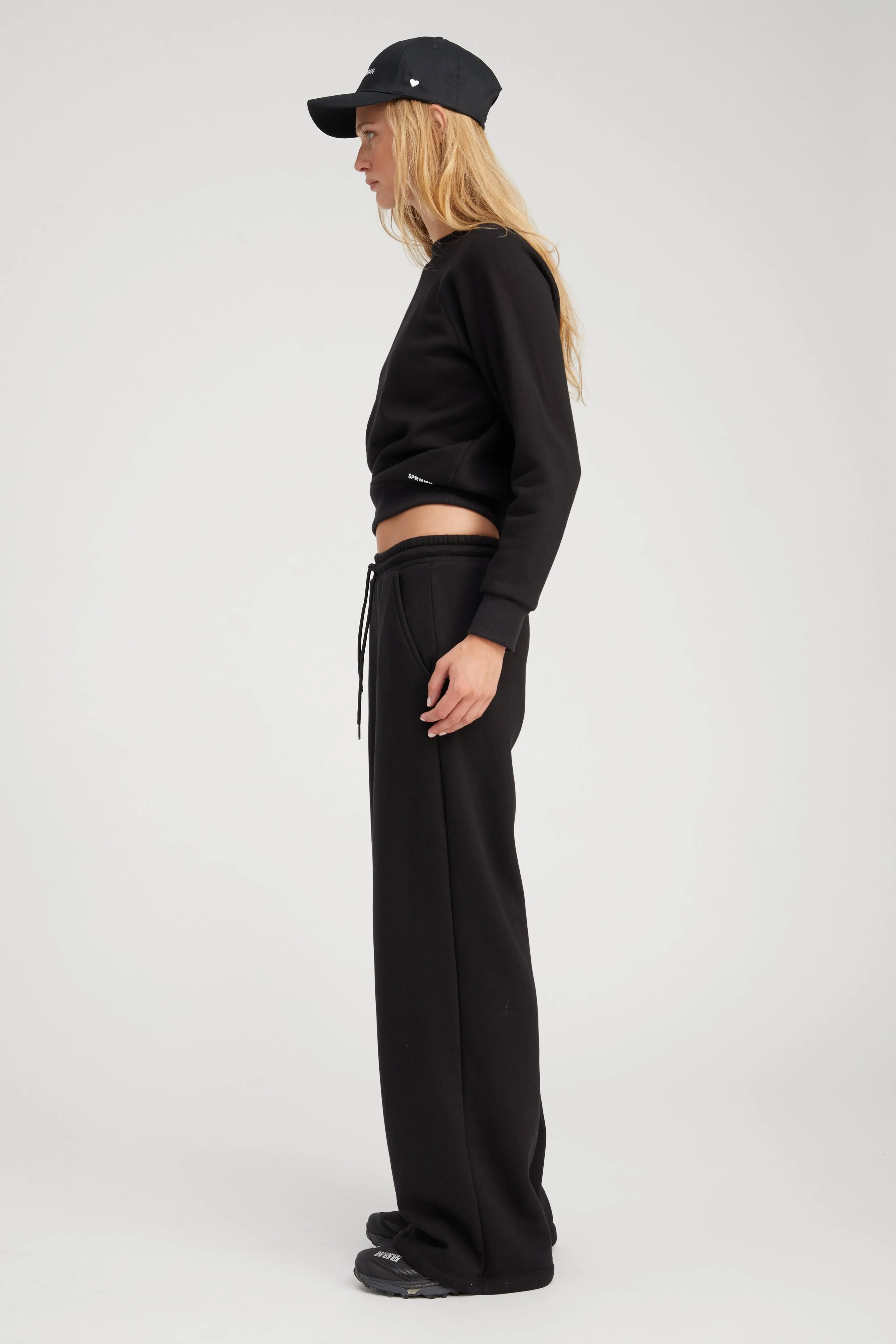 Black Shrunken Raglan Sweatshirt sold by SPRWMN product image thumbnail 4