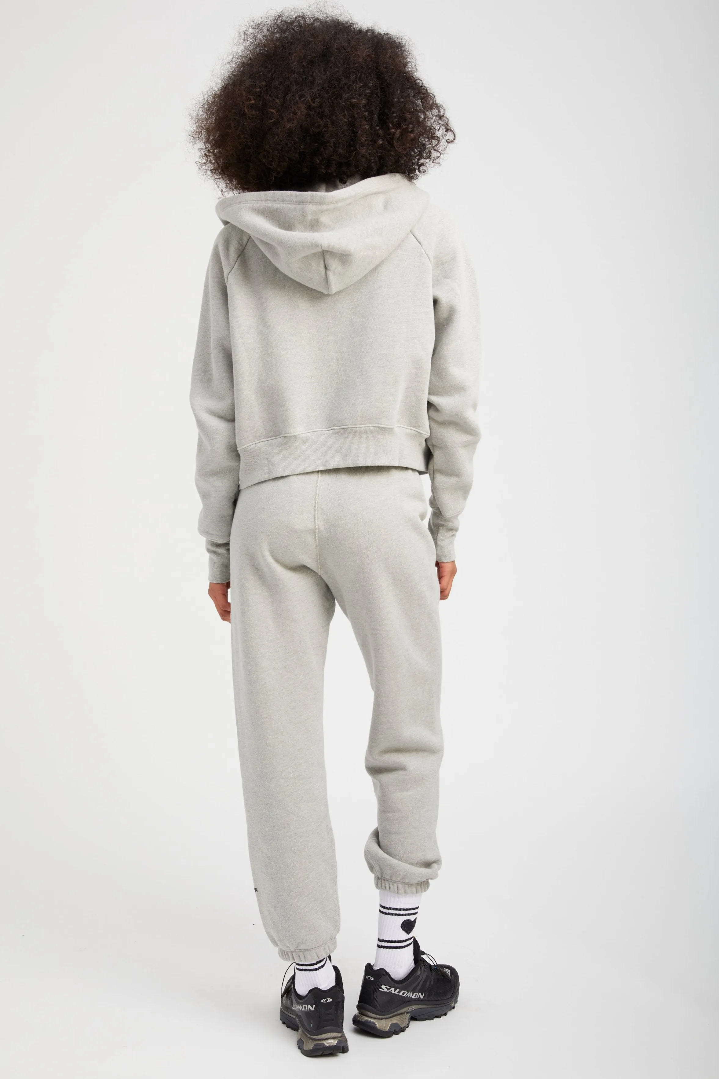 Heather Grey Cotton Mini Logo Sweatpants sold by SPRWMN product image thumbnail 3