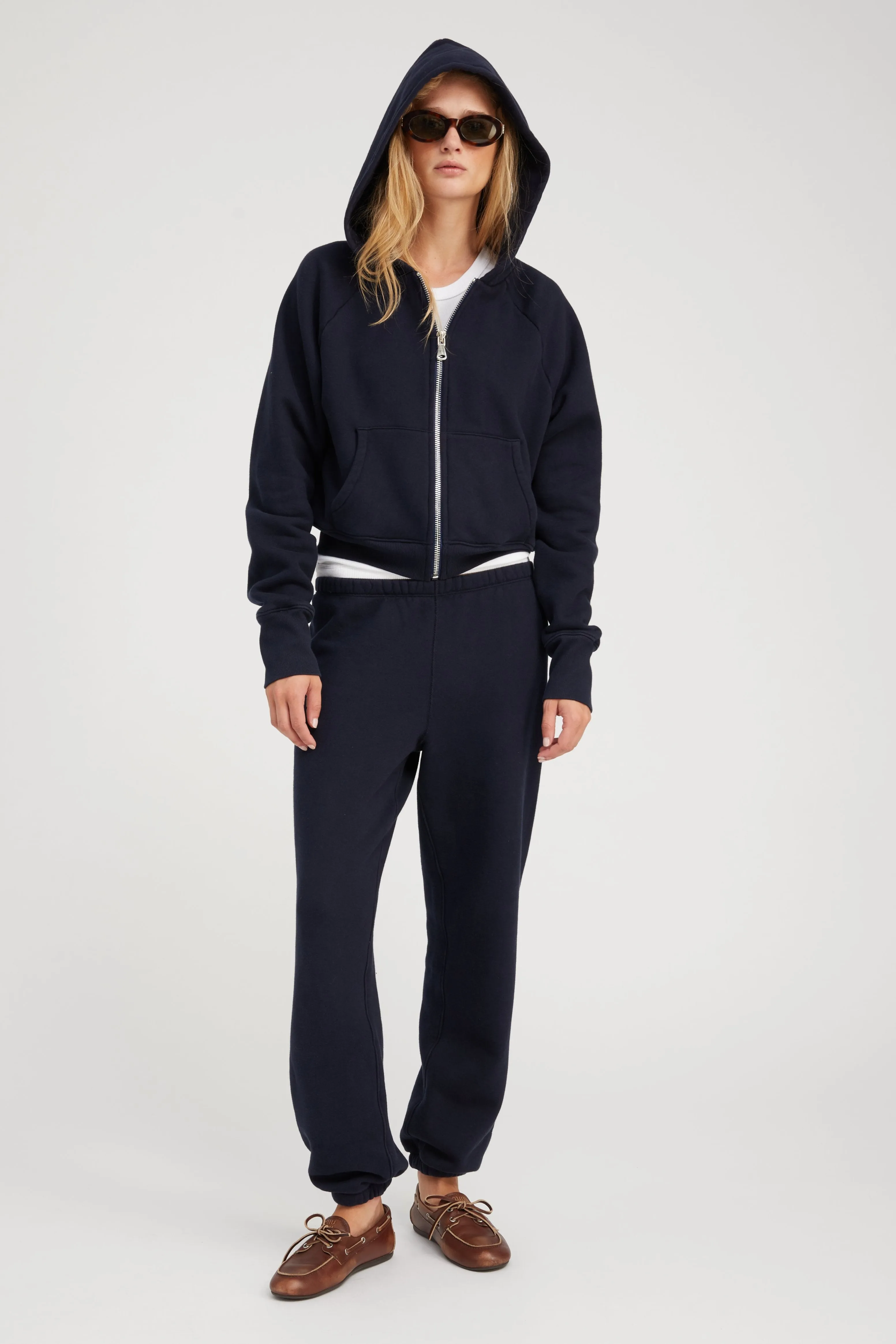 Navy Cotton Mini Logo Sweatpants sold by SPRWMN product image thumbnail 5