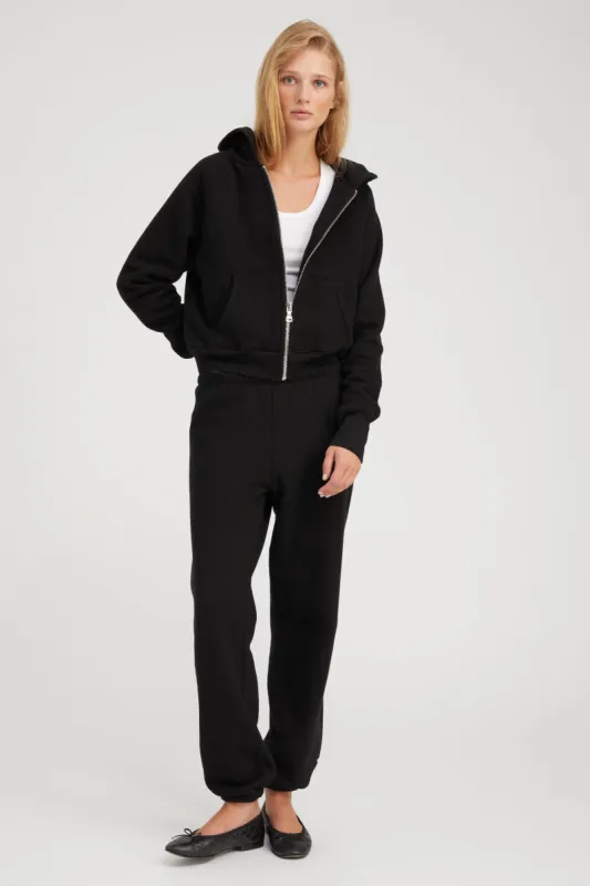 Black Cotton Mini Logo Sweatpants sold by SPRWMN