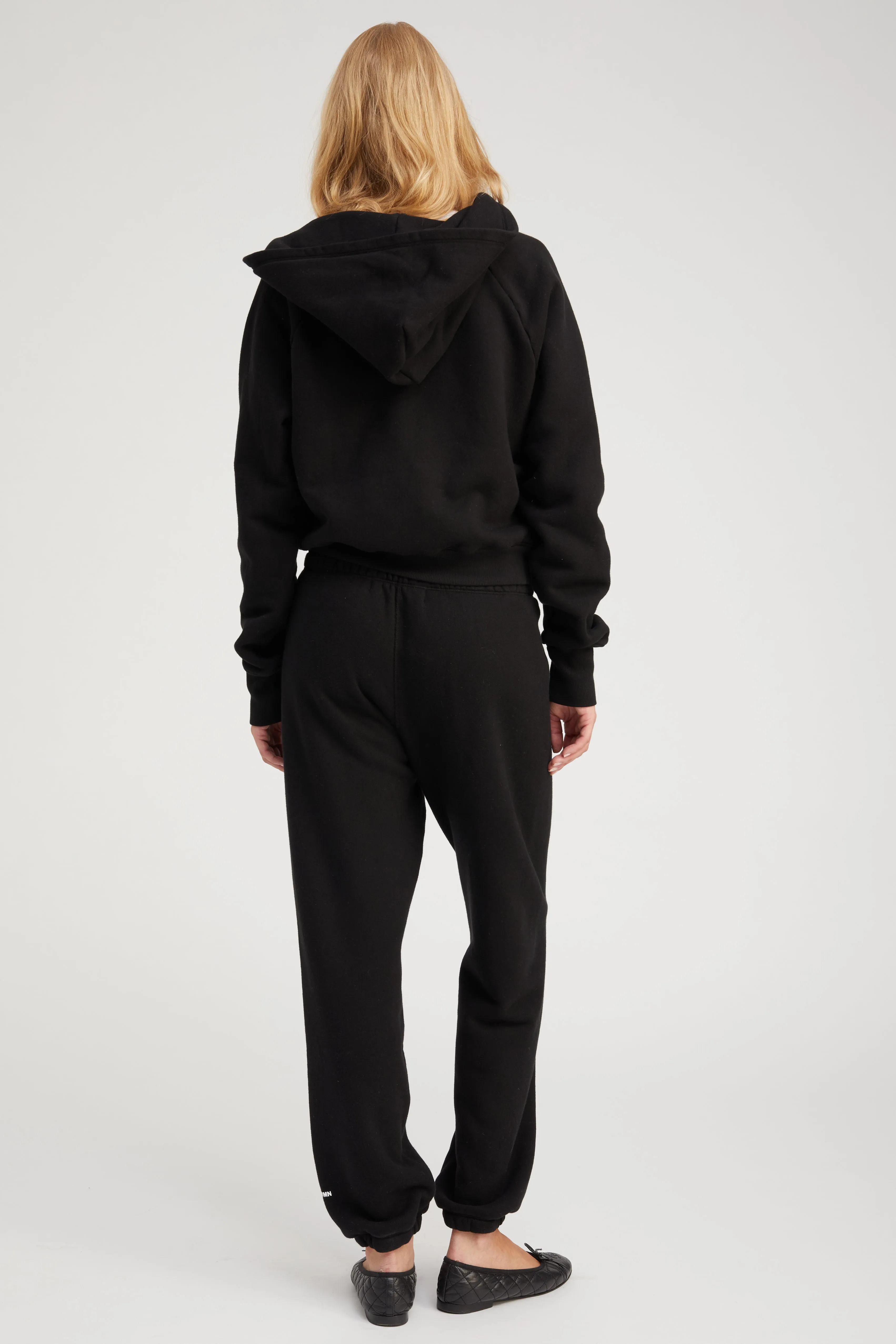 Black Cotton Mini Logo Sweatpants sold by SPRWMN product image thumbnail 4