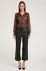 Black Leather Cropped Trousers sold by SPRWMN