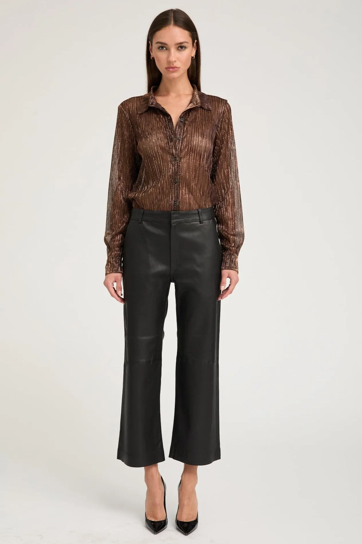 Leather Cropped Trousers sold by SPRWMN