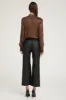 Black Leather Cropped Trousers sold by SPRWMN