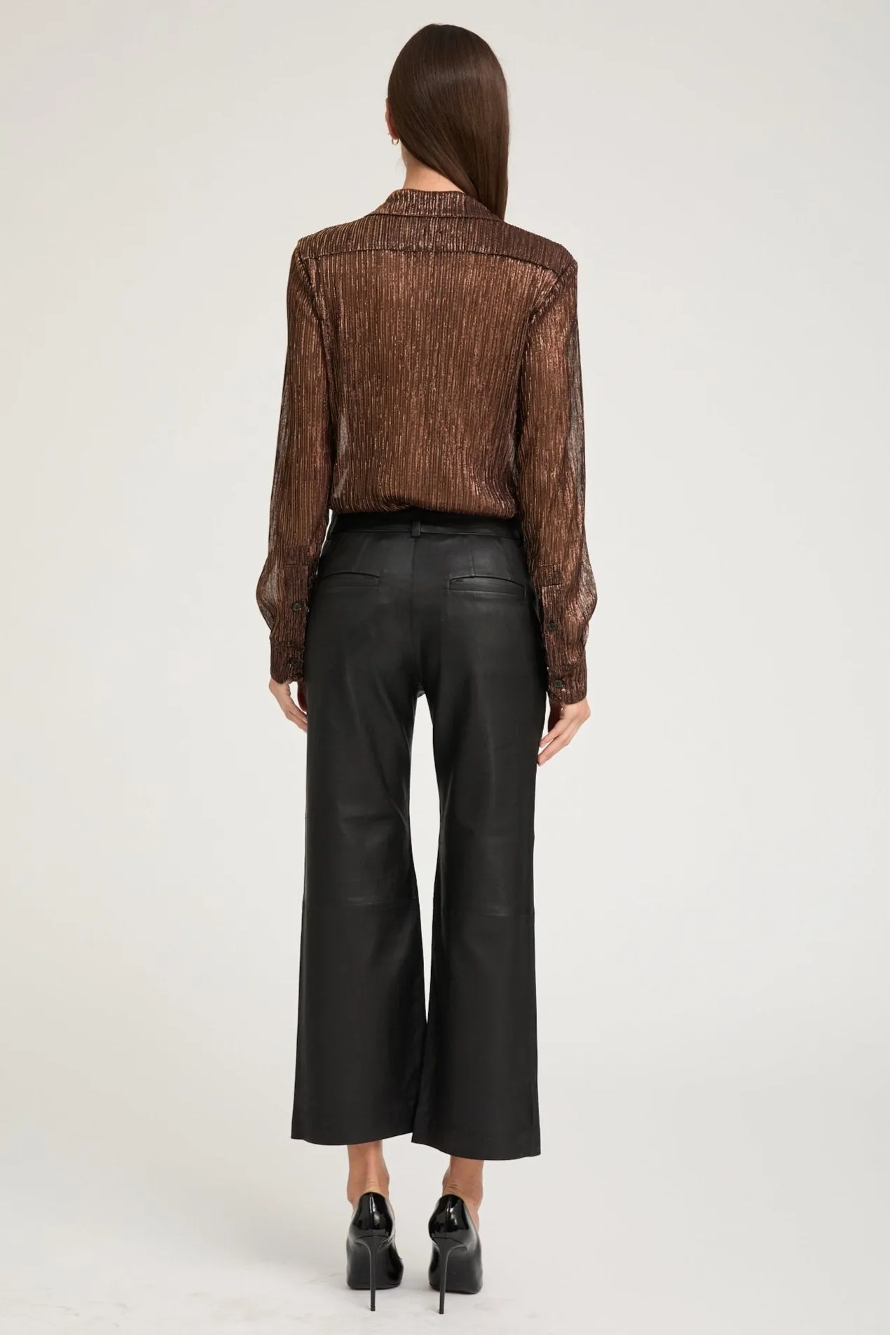 Leather Cropped Trousers sold by SPRWMN product image thumbnail 5