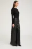 Black Stretch Leather Wide Leg sold by SPRWMN