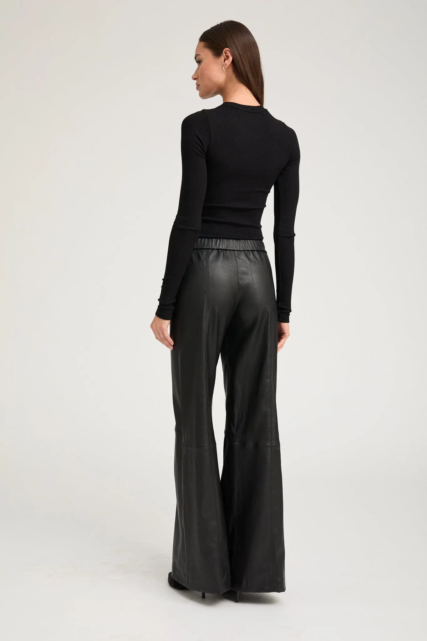 Stretch Leather Wide Leg sold by SPRWMN product image thumbnail 3