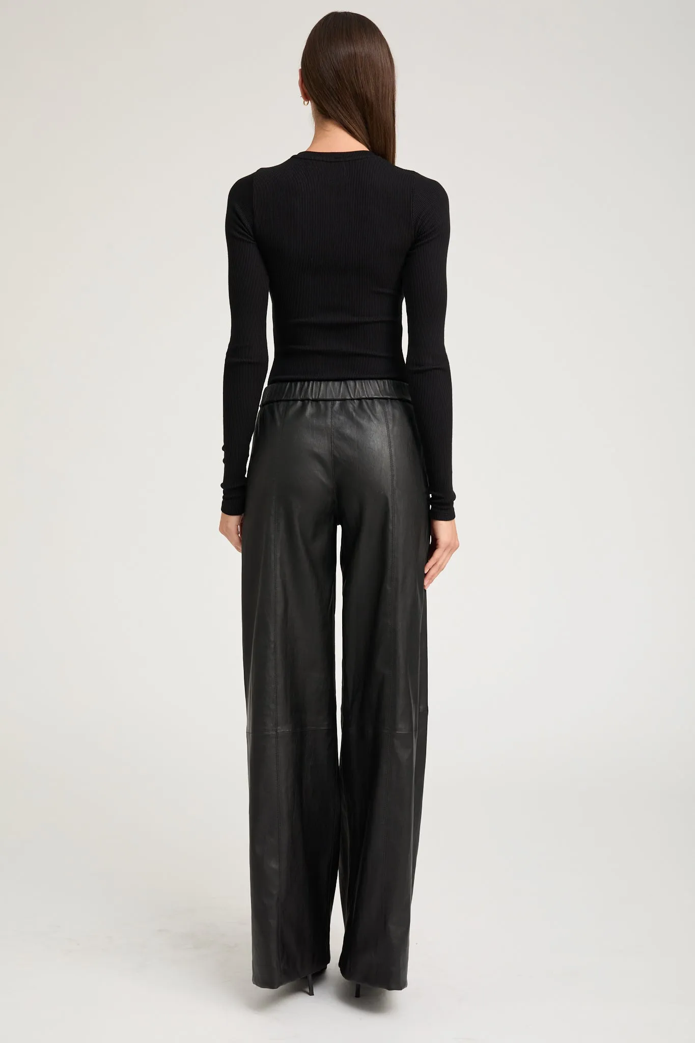 Stretch Leather Wide Leg sold by SPRWMN product image thumbnail 4
