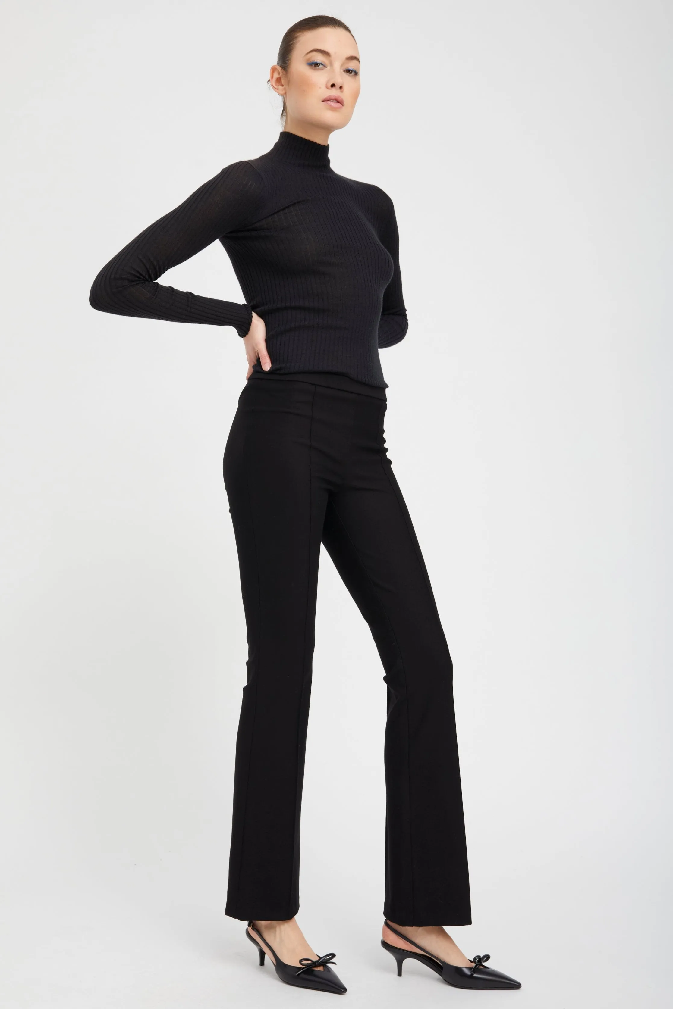 Black Casanova Pintuck Bootcut sold by SPRWMN product image thumbnail 2